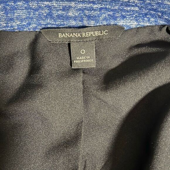 Banana Republic Wool Blend Peplum Jacket, Size 0, Navy Blue - Picture 5 of 8